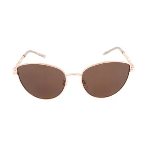 Tory Burch Cat Eye Non-Polarized Sunglasses - Rose Gold/Brown