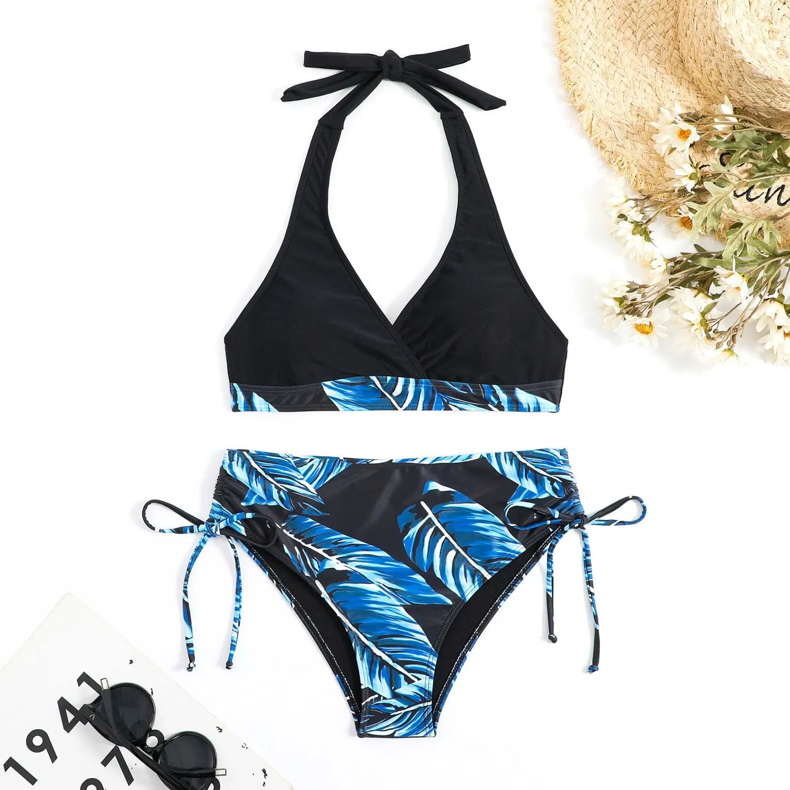 Women Sling Backless High Waist Beach Swimwear Bathing Suit