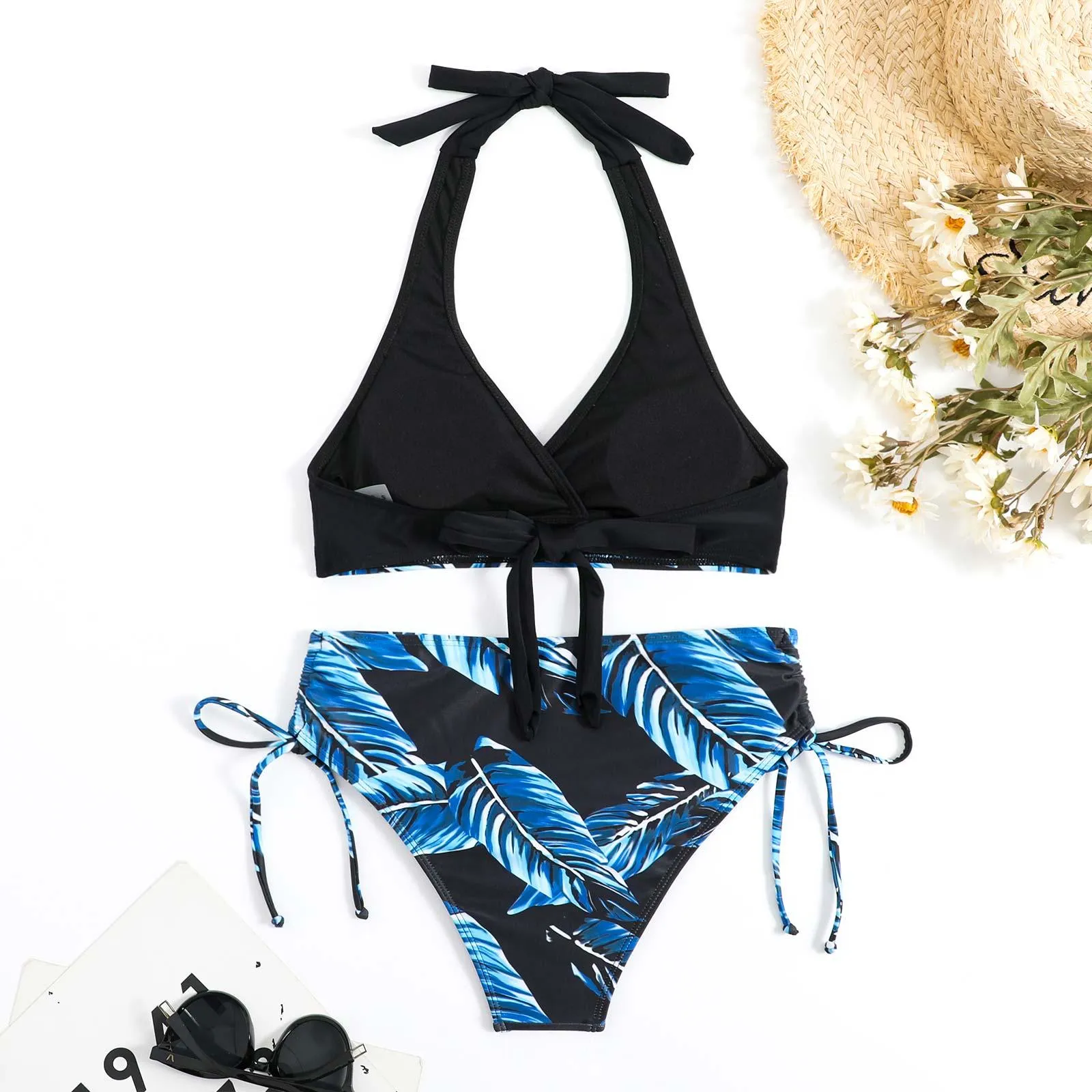 Women Sling Backless High Waist Beach Swimwear Bathing Suit