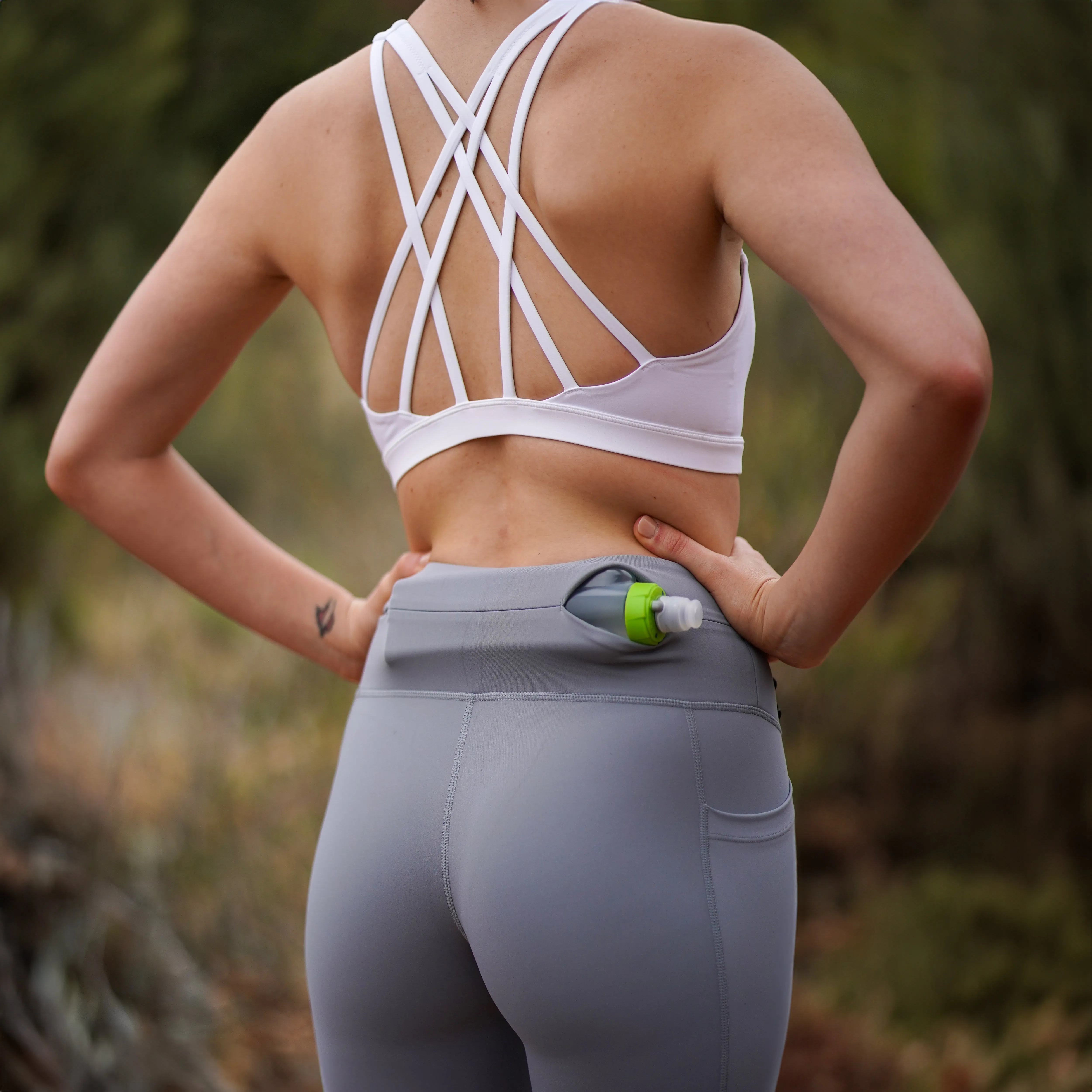 Women's Running Classic Crops - Light Grey